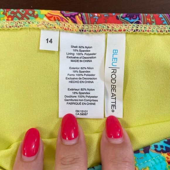 NWOT Bleu Rod Beattie Bikini Side Tie Hipster Bottom, Size 14 - Picture 8 of 9